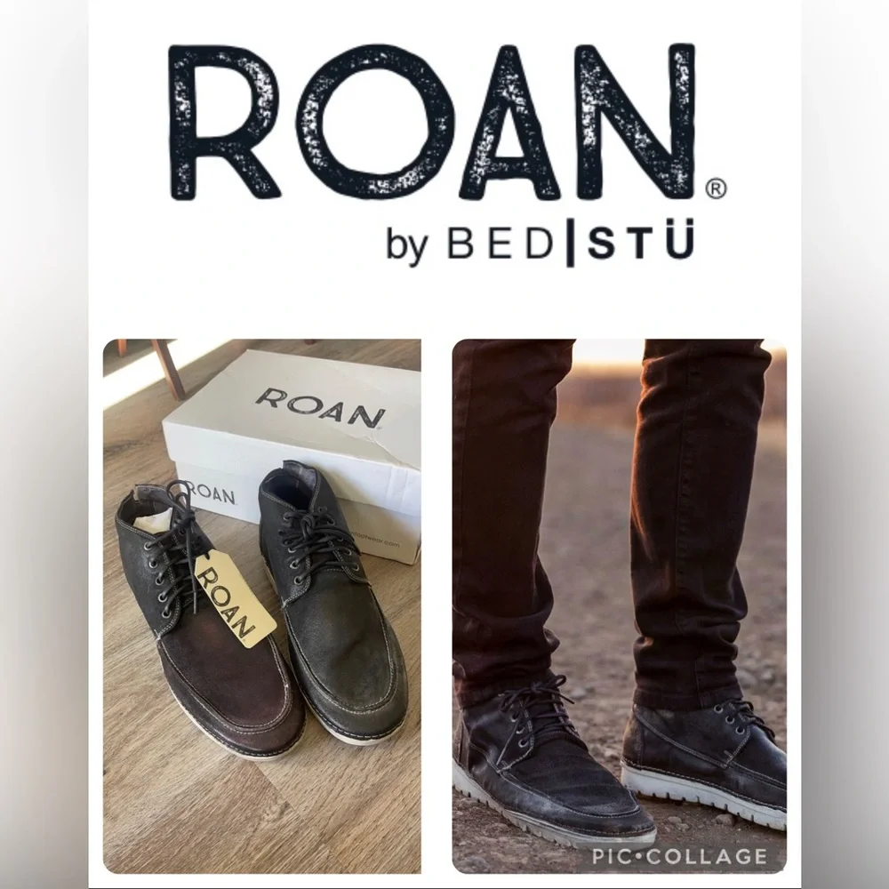 Roan by Bed | Stu “Tobias” Black Oiled Suede Chukka Boot Size 11
